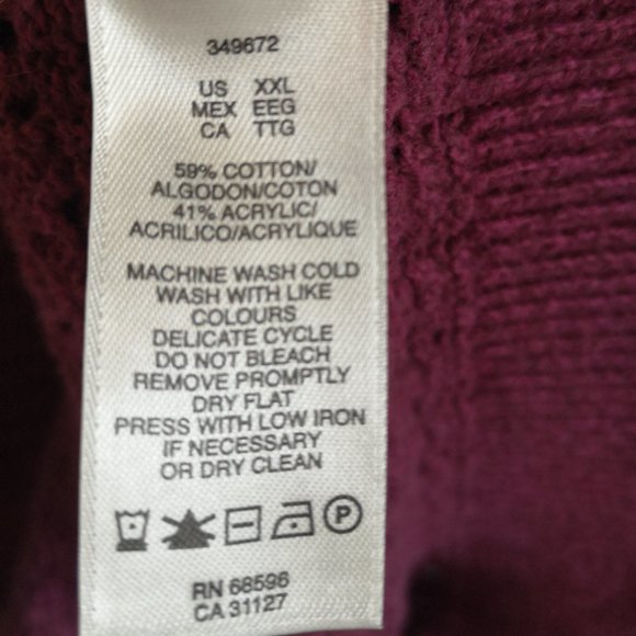 DKNY Jeans Cotton Blend V-Neck Sweater - Picture 5 of 5